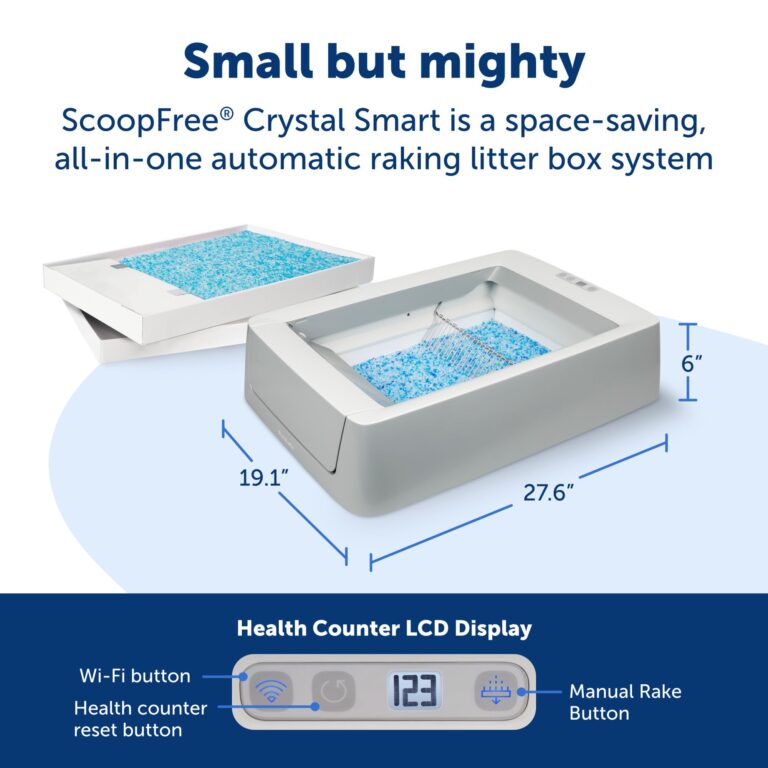 PetSafe ScoopFree Crystal Smart Self-Cleaning Cat Litter Box - WiFi & App Enabled - Hands-Free Cleanup With Disposable Crystal Trays - Less Tracking, Superior Odor Control - Includes a Disposable Tray - Image 5