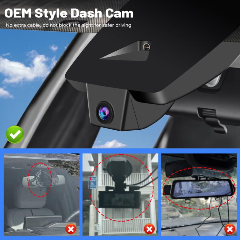 KuTaiTai Front 4K & Rear 1080P Dash Cam for Toyota RAV4 2022 2023 2024 2025 LE Limited SE Adventure XLE Premium XSE (Model B) with Vent Hole, OEM Look, WiFi&APP, G-Sensor, Loop Recording, 128GB Card - Image 3
