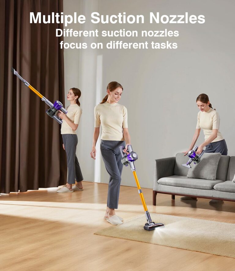 MBYULO Cordless Vacuum Cleaner, 450W 40Kpa Powerful Stick Vacuum, Up to 50Mins Rechargeable Battery, Vacuum Cleaners for Home Anti-Tangled Lightweight Handheld for Hardwood Floor, Carpets, Pet Hair - Image 3