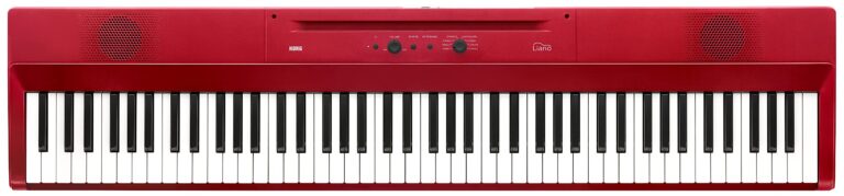 Korg Liano Portable 88-key Digital Piano w/ Semi-Weighted Keys, Bass Reflex Speakers and includes a Sustain Pedal & Power Adapter - Red - Image 8
