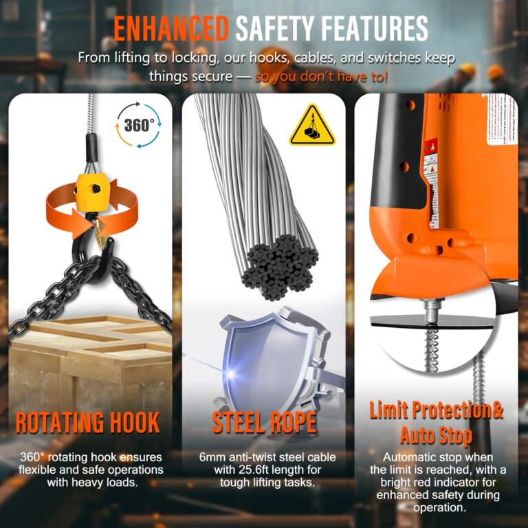 YATOINTO 3 in 1 Electric Hoist Winch, 1540lbs Portable Electric Power Winch with Wire and Wireless Remote Control, 120V Electric Hoist Crane, Overload Protection 25ft Lifting Height for Towing - Image 5