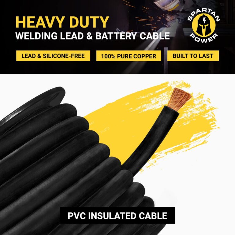 Spartan Power Welding Lead & Car Battery Cable Copper Wire - DIY Bulk Car Battery Cable, Pro American Made Automotive Grade Battery Cable - 600 Volt, 2/0 AWG, 40 Foot, Black - Image 6