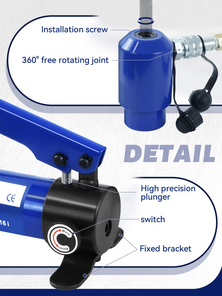AMZCNC Hydraulic Knockout Punch Electrical Conduit Hole Cutter Set KO Tool Kit 1/2 to 4 inch (15T(1/2"-4")) - Image 5