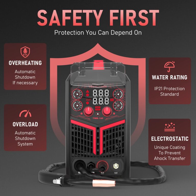 YESWELDER Gas Gasless 160A multiprocess MIG Welder，Flux Cored/MIG/Lift TIG/Stick ARC Welder 4 in 1 Welding Machine，Synergic Control 110V/220V Dual Voltage - Image 2