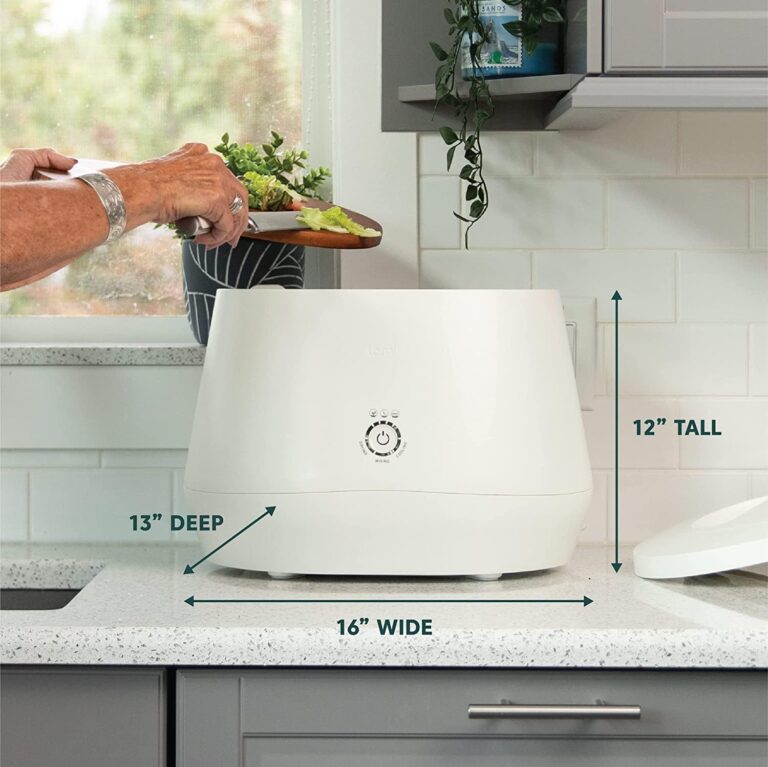 Lomi 1.3 – 3L, Electric Composter (45 Cycles), World’s First Smart Waste That Turns Waste into Natural Fertilizer with a Single Button, Indoor Compost - Kitchen Food Recycler (White, Lomi 1.3) - Image 4