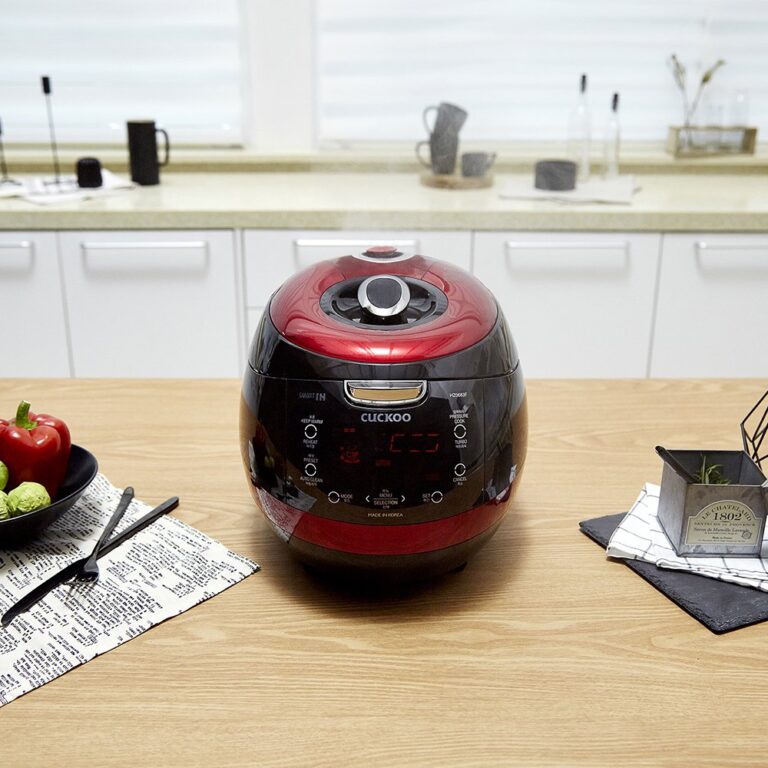 CUCKOO CRP-HZ0683FR | 6-Cup (Uncooked) Induction Heating Pressure Rice Cooker | 13 Menu Options, Auto-Clean, Voice Guide, Made in Korea | Black/Red - Image 9