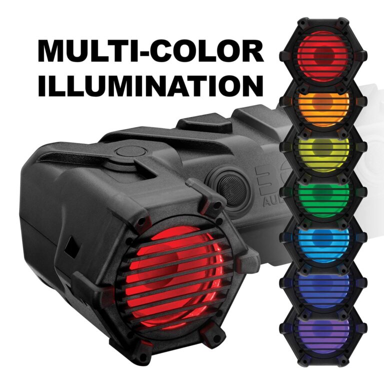 BOSS Audio Systems ATV30BRGB ATV Speaker System - 6.5 Inch Speakers, 1 Inch Tweeters, Built-in Amplifier, Bluetooth, Multi-Color Illumination - Image 6