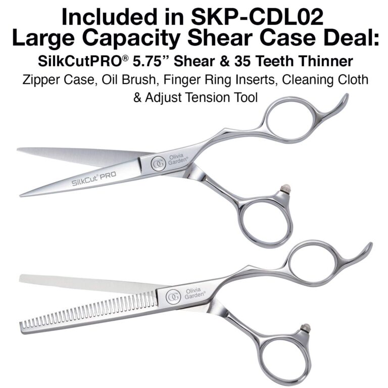 Olivia Garden SilkCutPro Professional Hairdressing Shear Large Capacity Shear Case Deal Contains Professional Hairdressing 5.75" Shear and Thinner Intro Case Contains: SKP-575LH, SKP-T635LH - Image 5