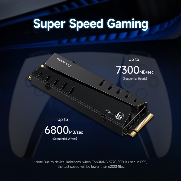 fanxiang S770 4TB NVMe M.2 SSD for PS5 - with Heatsink and DRAM, Up to 7300MB/s, PCIe 4.0, Suitable for Playstation 5 Memory Expansion, Game Enthusiasts, IT Professionals - Image 9