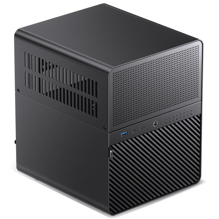 JONSBO N3 Mini-ITX NAS PC Chassis, ITX Computer Case, 8HHD+1-SSDD isk Bays NAS Mini Aluminum with Steel Plate Case, Built-in 2x10cm Fan, Power Support: SFX105mm, Support 130mm CPU Cooler - Image 5