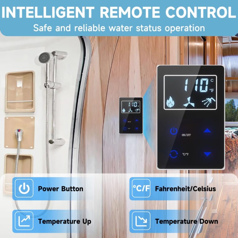 OEVANT RV Tankless Water Heater,55,000 BTU RV Instant Water Heater with Remote Controller,16x16 inch Door＆Front Water Outlet,Propane Gas, DC 12V, CSA Certificated, Compatible with All RVs-Black - Image 7