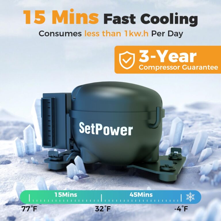 Setpower FC20 12V Refrigerator 21Quart Car Refrigerator Portable Car Fridge With Road Trip Kit,Portable Freezer Electric Coolers for Vehicles ac/dc,12 Volt Car Cooler for Van,Truck,RV,SUV,Truck,RV - Image 6