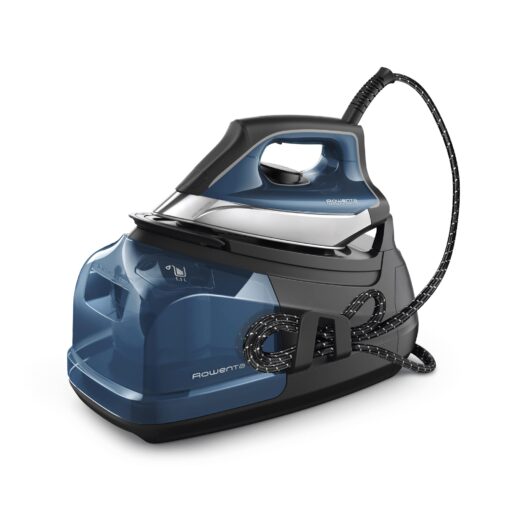 Rowenta, Iron, Stainless Steel Soleplate Professional Steam Station for Clothes, 1.1L Removable Tank, Fast Heat Up, 1800 Watts, Blue Clothes Iron, DG8624