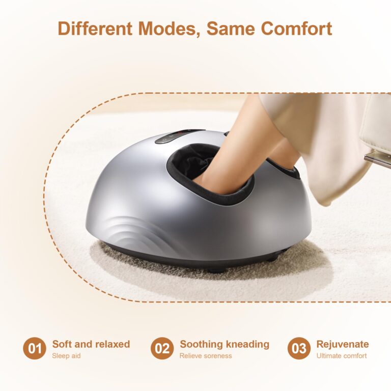 QXC Foot Massager Machine with Heat, Double Shear Massage Core, Shiatsu Feet Massager with Airbag Full Wrapped, Plantar Fasciitis Massage, Automatic Foot Kneading Points, Gifts for Family and Friends - Image 5