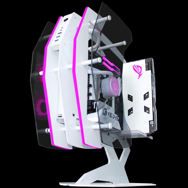 KEDIERS Innovative PC Case - ATX Tower Tempered Glass Gaming Computer Case with 2 ARGB Light Boards - Image 8