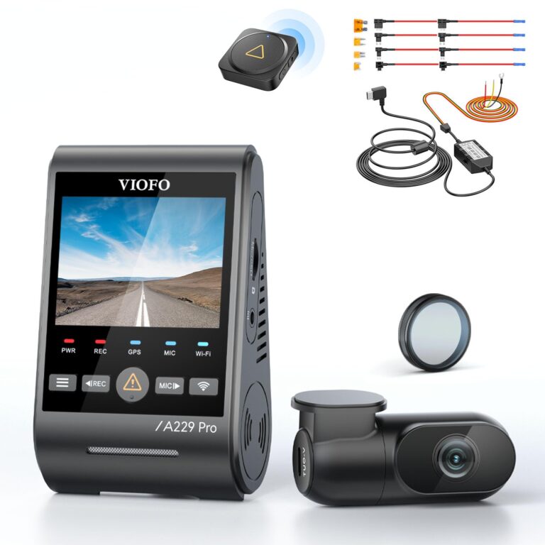 【Bundle: VIOFO A229 Pro 2CH + Remote Control + Hardwire Kit with 8pcs Fuse Tap】 4K HDR Dash Cam, Dual STARVIS 2 IMX678 IMX675, 4K+2K Front and Rear Car Camera, 2 Channel with HDR, 5GHz Wi-Fi