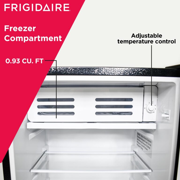 FRIGIDAIRE EFR376-BLACK 3.1 Cu Ft Black Retro Bar Fridge with Side Bottle Opener - Image 2