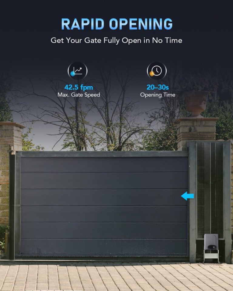 CO-Z 1400lb Sliding Gate Opener Hardware Security System Kit for Sliding Gates Up to 40 Feet, Automatic Gate Opener with Two Remote Controls, Electric Rolling Driveway Slide Gate Motor - Model CG1400 - Image 4