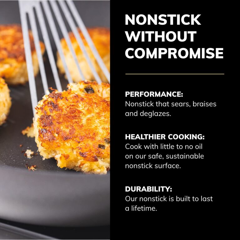 Scanpan Professional Fry Pan Set - Includes 9.5” & 11” Fry Pans - Easy-to-Use Nonstick Cookware - Dishwasher, Metal Utensil & Oven Safe - Made in Denmark - Image 5