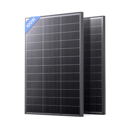 Callsun N-Type 16BB 200 Watt Solar Panel 12V, 2Pcs 100W Monocrystalline Solar Panel, 25% High Efficiency PV Modules, Ideal for RV, Trailer, Camper, Marine, Rooftop, Home, Off-Grid (100w 2-Pack Panels)