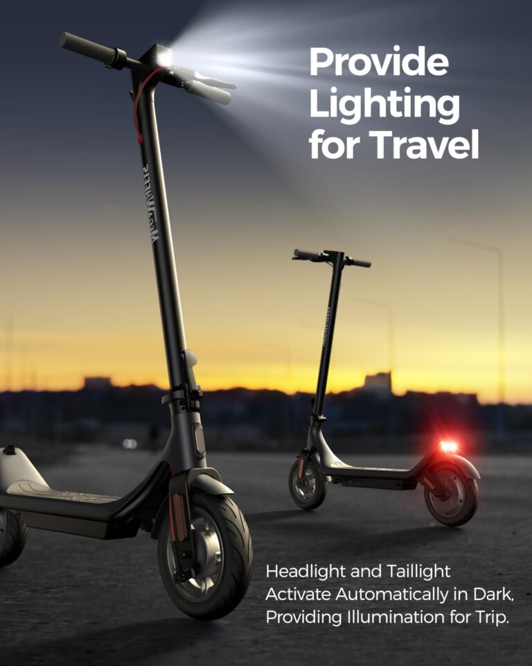 Electric Scooter A6L ECO,Electric Scooter Adults with 10IN Shock Absorbing Tires,10.2AH Big Battery,Max 350W Motor,19 Miles Long Range,APP Control,Rated 15.5MPH, E Scooter for Teens and Adults - Image 2
