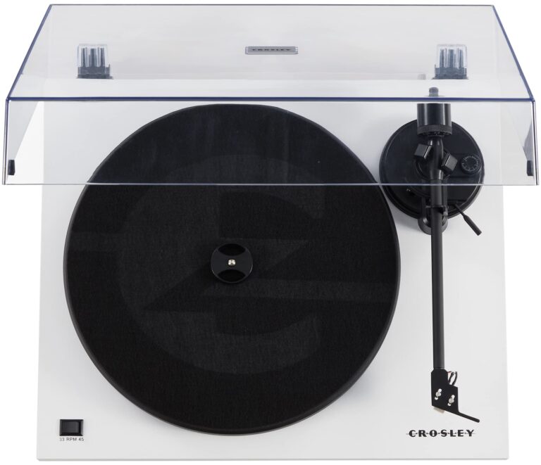 Crosley C6B-WH Belt-Drive Bluetooth Turntable Record Player with Adjustable Tone Arm, White - Image 3