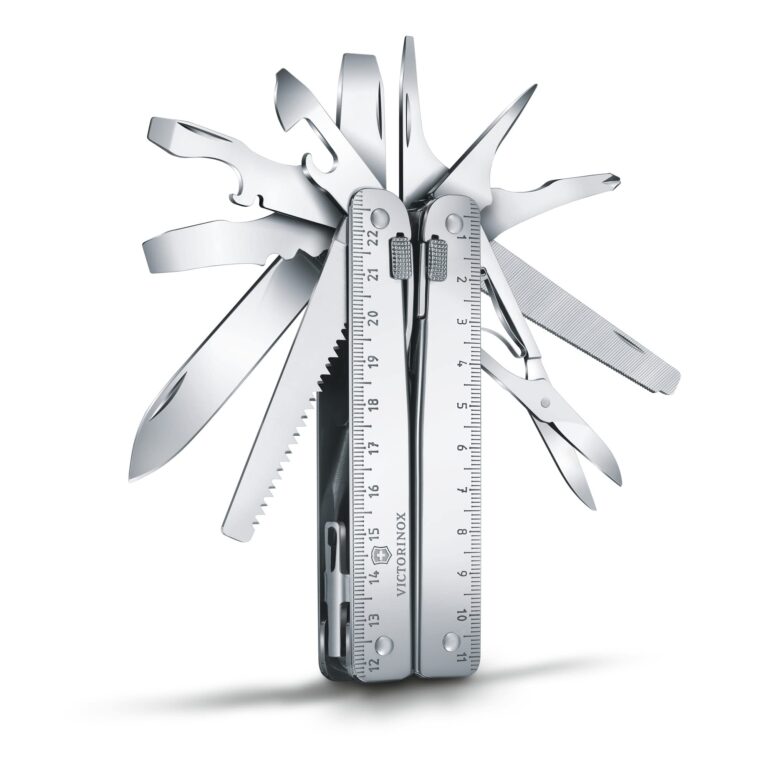 Victorinox Swiss Tool Swiss Army Knife, 24 Function Swiss Made Multi-Tool with Needle-Nose Pliers, Wire Cutters and Large Blade - Silver - Image 6