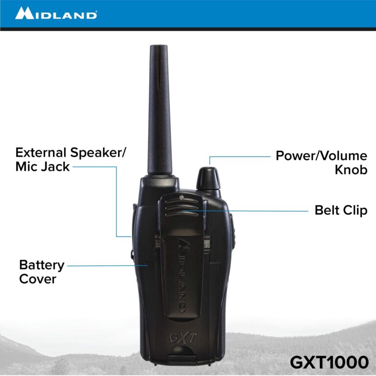 Midland GXT1000VP4 50 Channel GMRS Two-Way Radio - Up to 36 Mile Range Walkie Talkie - Black/Silver (Pack of 4) - Image 7