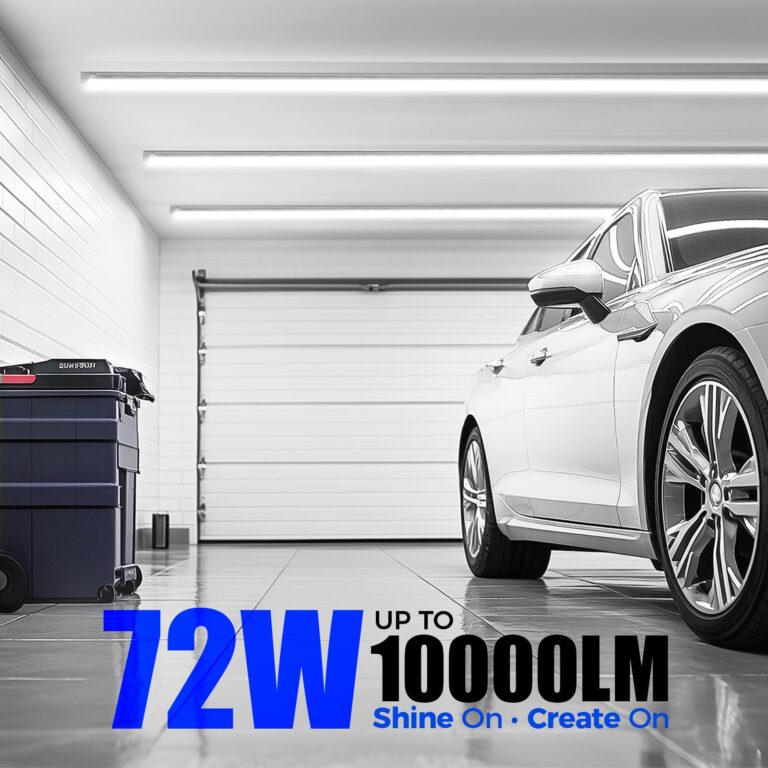 Barrina 8FT LED Shop Lights, 72W 10000LM 5000K, Daylight White, V Shape, Clear Cover, Hight Output, Linkable, T8 LED Tube Lights for Garage 8 Foot with Plug, 4 Packs - Image 9