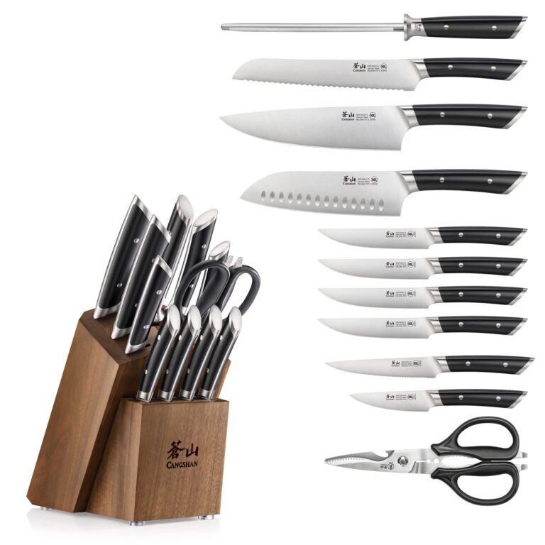Cangshan HELENA Series German Steel Forged Knife Block Set (12-Piece, Black), Oprah's Favorite Things 2023