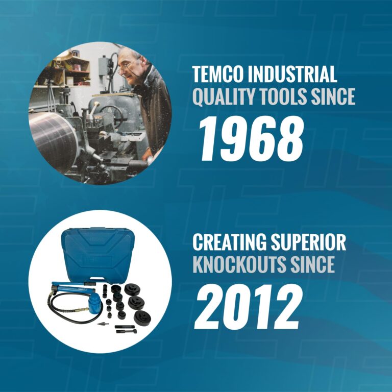 TEMCo Hydraulic Knockout Punch TH0004 - Electrical Conduit Hole Cutter Set KO Tool Kit 5 Year Warranty - Image 4