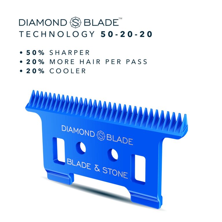 Blade & Stone Professional Hair Trimmer for Men PT301 | Diamond-S Blade | Micro-Gap Tech | 7200 RPM Durable Motor, All-Metal, Cordless Hair Trimmer - Big Blue - Image 5