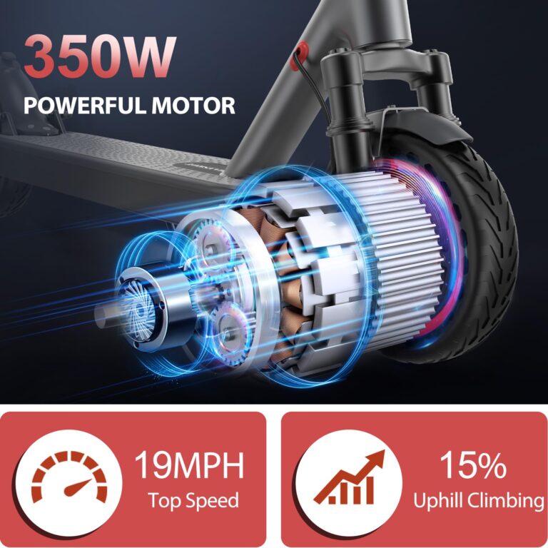 Electric Scooter, 8.5" /10“Tire, 16/19/22Mph Top Speed, 12/22/28 Miles Long Range, Folding Escooter for Adults and Teens with Dual Braking,Dual Suspension, App - Image 6