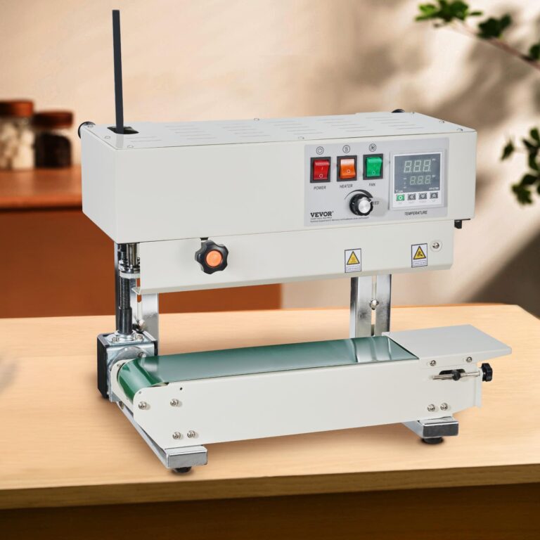 VEVOR Continuous Bag Band Sealing Machine, 0.24-0.47 in/6-12 mm Seal Width, Vertical Band Sealer Machine with Digital Temperature Control, Carbon Steel Bag Sealer for 0.02-0.8 mm Plastic Bags Films - Image 3