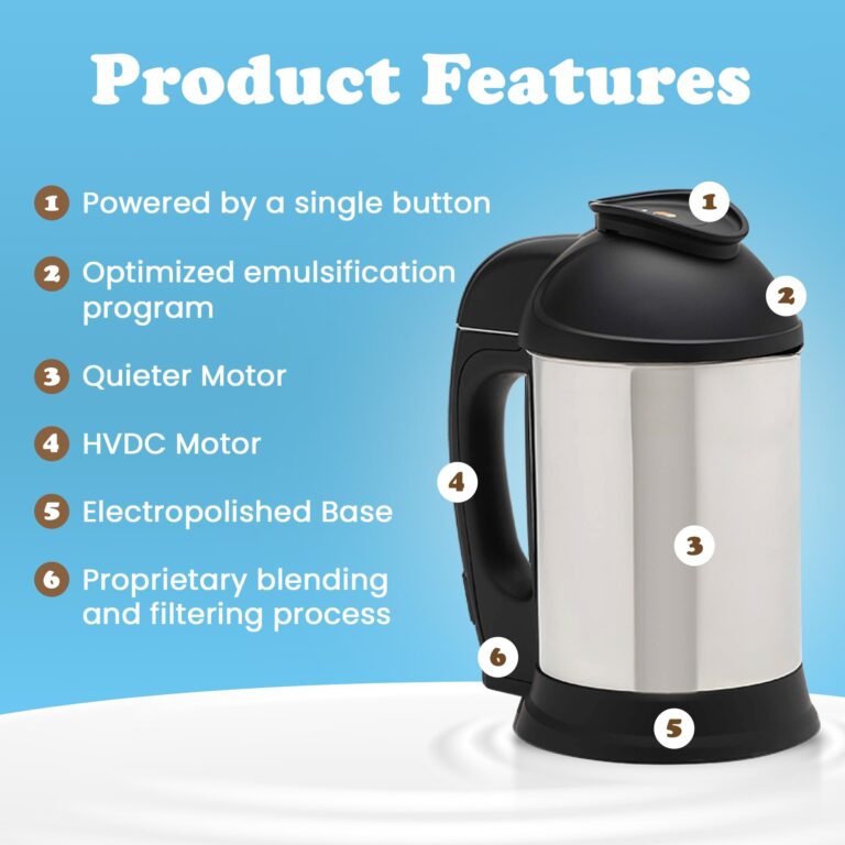 Almond Cow Milk Maker Machine, Milk in a Minute Bundle, Includes 3 Creamy CocoCash & 3 Original Almonds 'n' Dates, Glass Milk Jug, & Jug Brush - Image 3