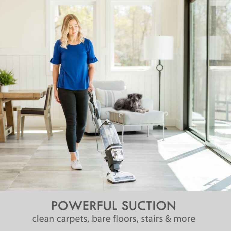 Kenmore DU4399 Featherlite Lift-Up Bagless Upright Vacuum 2-Motor Power Suction Lightweight Carpet Cleaner with Hair Eliminator Brushroll, HEPA Filter and 2 Cleaning Tools, White - Image 4