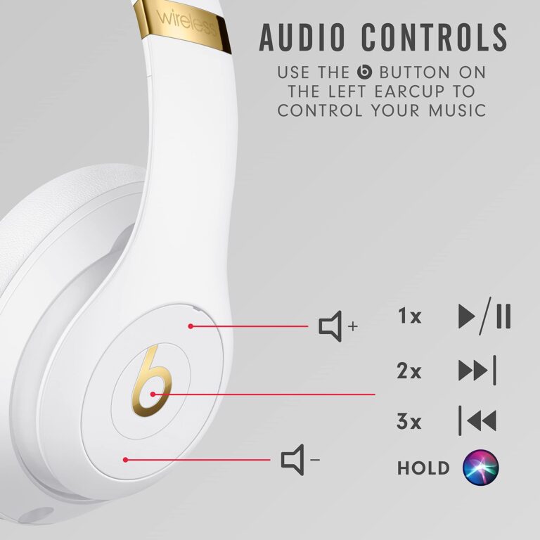 Beats Studio3 Wireless Noise Cancelling Over-Ear Headphones - Apple W1 Headphone Chip, Class 1 Bluetooth, 22 Hours of Listening Time, Built-in Microphone - White - Image 4