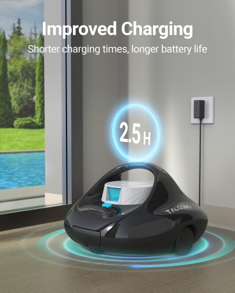 (2025 Upgraded) TALOSBO Pleco Se Cordless Pool Vacuum Cleaner Up to 130 Mins Runtime, Robotic Pool Cleaner with Fast Charge, Ideal for Flat Above Ground and Inground Pools up to 861 Sq. Ft. - Image 5