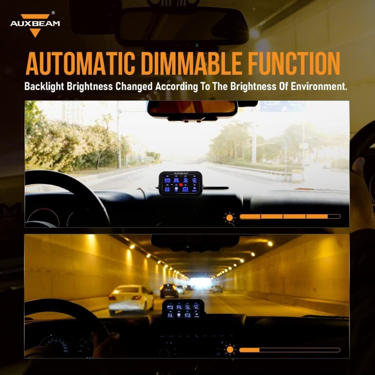 Auxbeam 8 Gang Switch Panel BB80 Universal Circuit Control Relay System Automatic Dimmable LED Switch Control Panel Switch Pod Touch Switch Box for Car Truck Offroad ATV SUV - Blue, 2 Years Warranty - Image 5