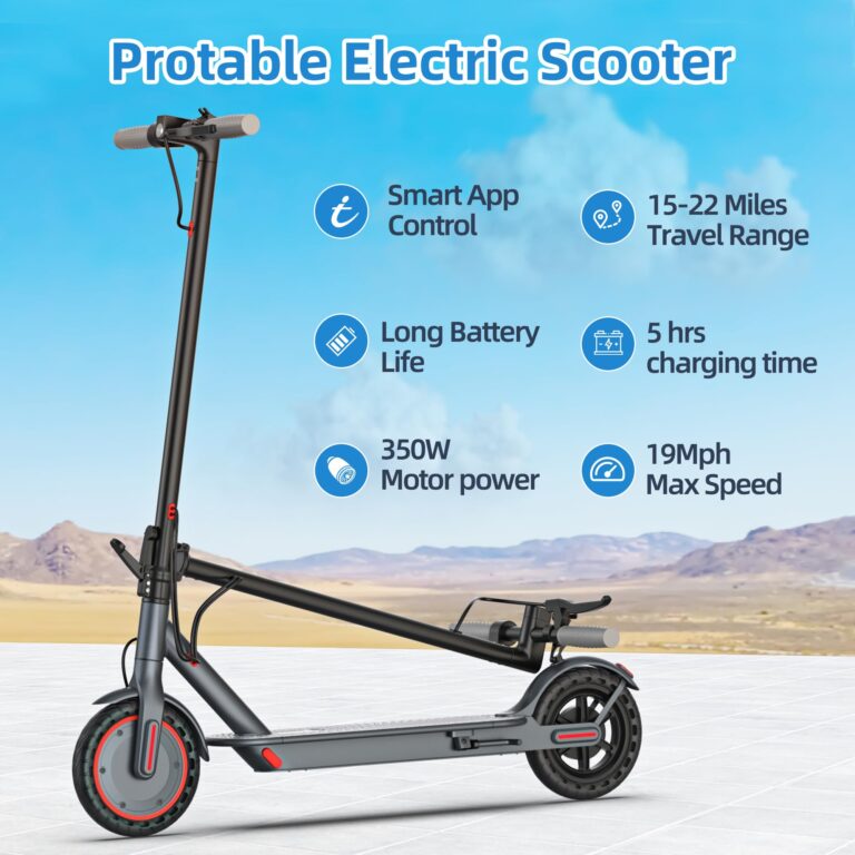 Electric Scooter Adults, Powerful 350W E-Scooter, Max 19 Mph & 19-23 Miles Range Scooters, Folding Scooters with 8.5" Solid Tires, Commuting Scooter Kick Scooter with APP Control - Image 9
