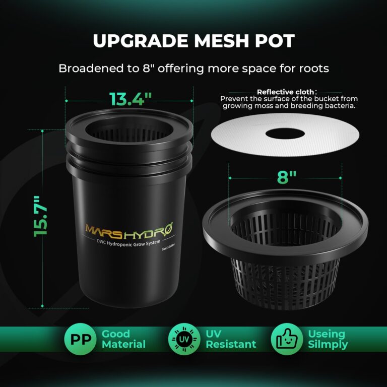 MARS HYDRO 3x3 Grow Tent (36"x36"x71") & 2 Buckets 5 Gallon DWC Hydroponics Grow System Combo Kit, Indoor Plant Growing Set, Maximizes Plant Yield in Hydroponics or Indoor Gardening - Image 3