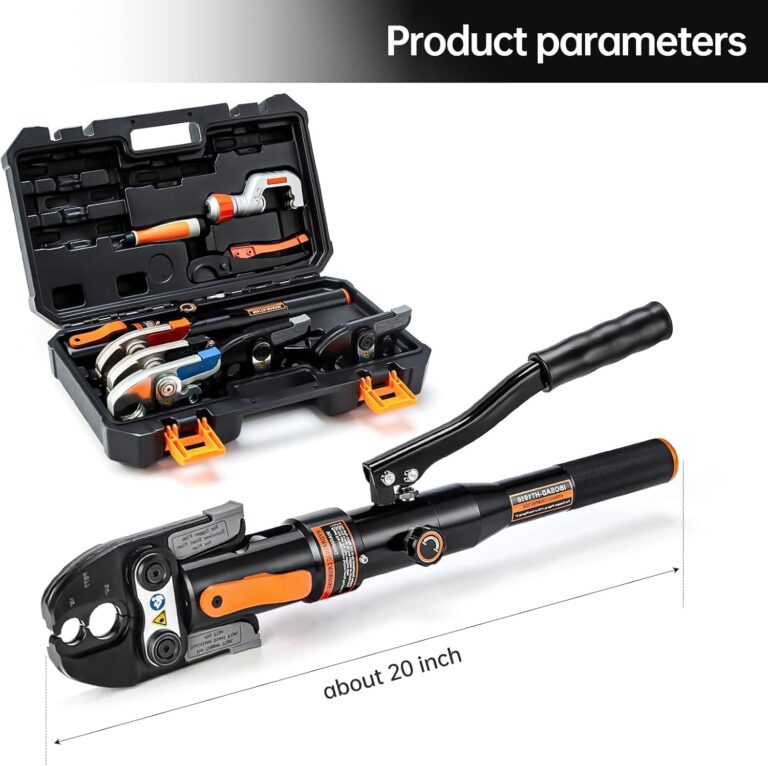 IBOSAD Hydraulic Copper Pipe Tube Fittings Crimping Tool with 1/2",3/4",1" for Copper Pipe and 1/2&3/4" F877 Stainless PEX Sleeve,1/2&3/4" for F1807 Pex Pipe Copper Ring - Image 4