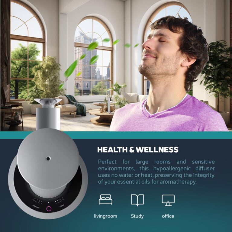 Difair Waterless Essential Oil Diffuser - Wireless Aromatherapy Diffuser Oil Machine - Fragrance Scent Diffusers for Home - Cold Air Diffuser for Office - Aroma Diffuser for Home, Hotel, Spa - Image 3