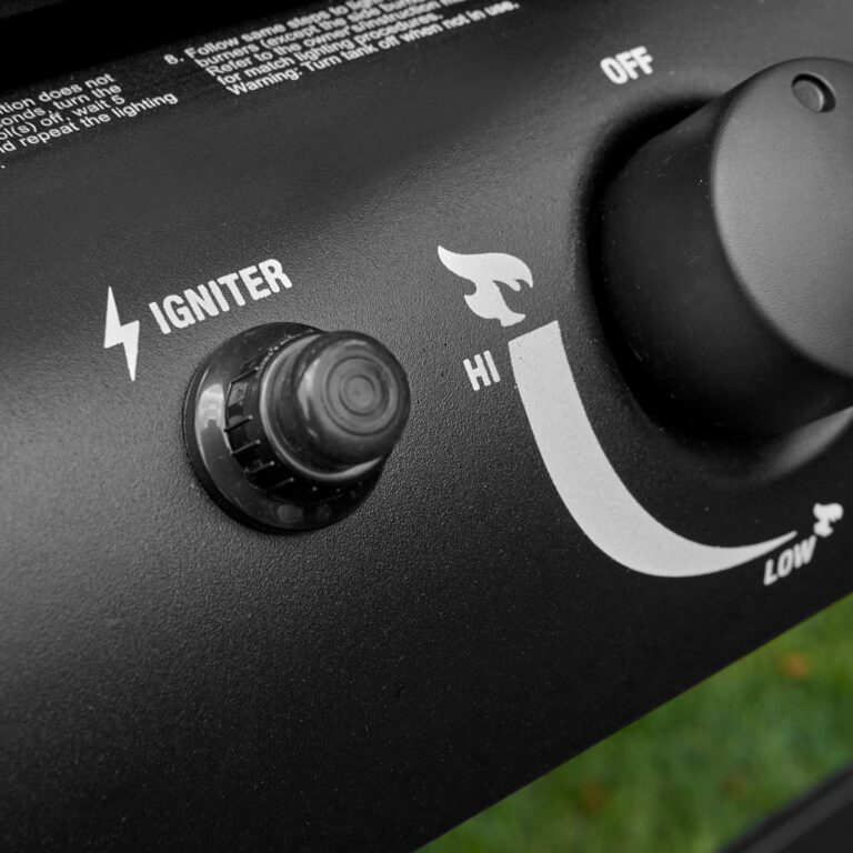 Char-Griller® Dual-Function 2-Burner 24,000 BTU Propane Gas and Charcoal Combination Grill and Smoker with 870 Cooking Square Inches in Black, Model E5030 - Image 6