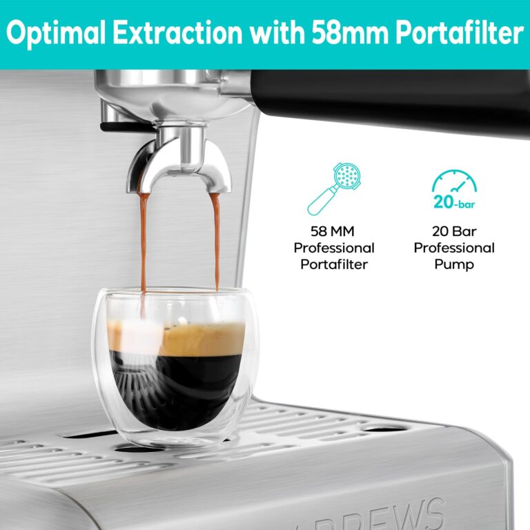 CASABREWS the Ultra Espresso Machine with LCD Display, Powerful Milk Frother and Customizable Brewing Temperature, Provides Barista-Level Lattes and Cappuccinos - Image 6
