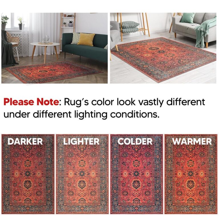 Keen Home Design 8x10 Rug - Machine Washable Area Rug with Non-Slip Backing, Ideal for Living Room, Dining Room, Bedroom - Vintage, Easy Clean, Durable, Low Pile Rug - (8' x 10') - Image 5