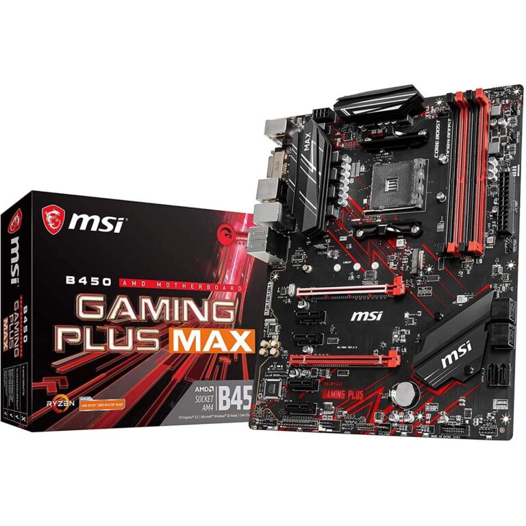 MSI Performance Gaming AMD Ryzen 2ND and 3rd Gen AM4 M.2 USB 3 DDR4 DVI HDMI Crossfire ATX Motherboard (B450 GAMING PLUS Max) - Image 4