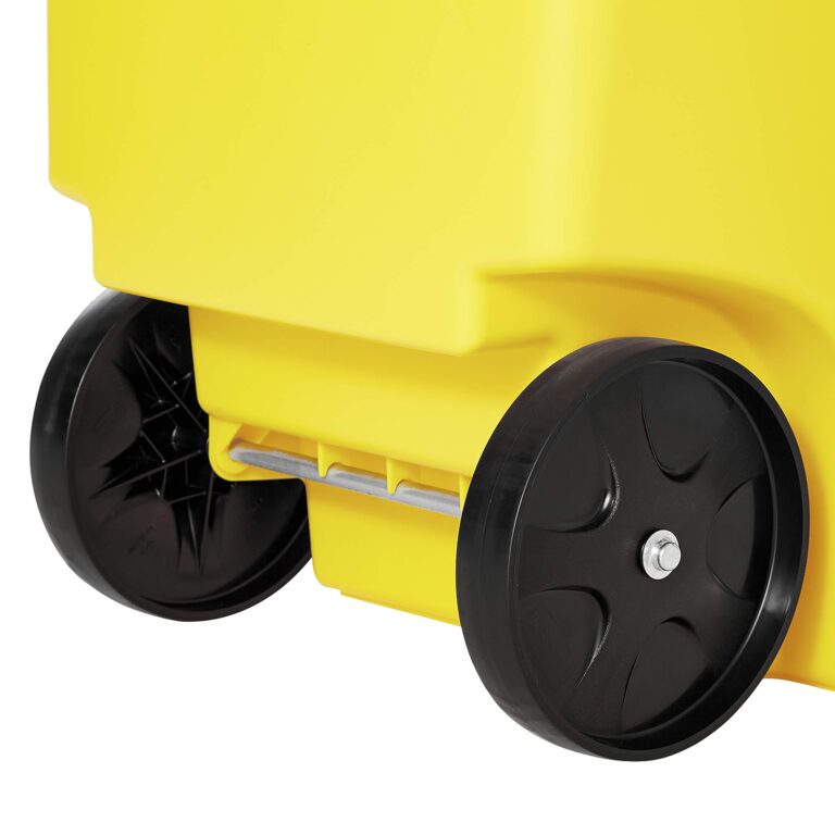 Rubbermaid Commercial Products BRUTE Rollout Heavy-Duty Wheeled Trash/Garbage Can, 50-Gallon, Yellow, for Restaurants/Hospitals/Offices/Warehouses/Garage - Image 10