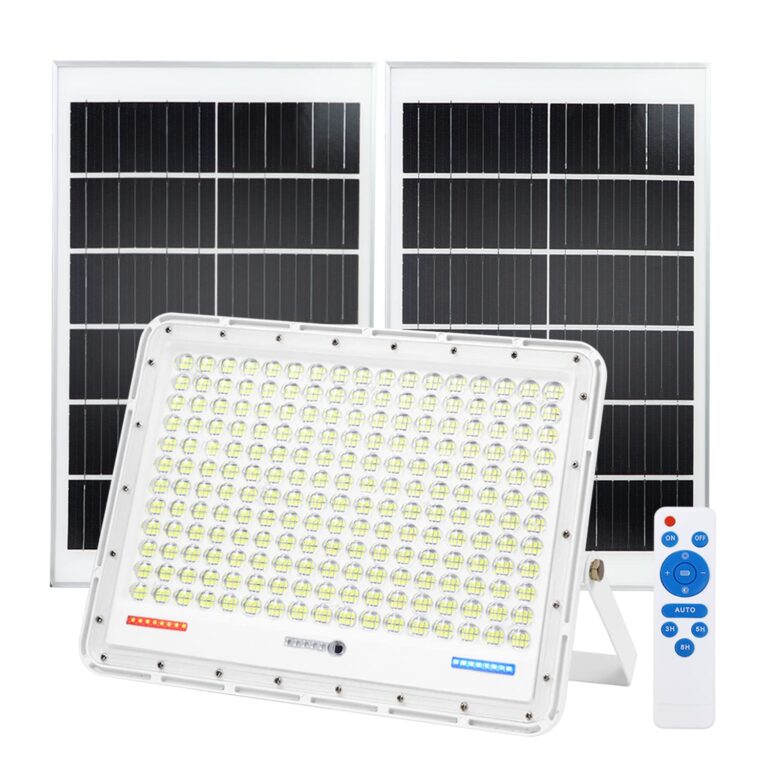 TINSUM 500W Solar Led Flood Lights Outdoor, 28000 Lumens Solar Security Street Lights Dusk to Dawn 1920LED with Remote White Led for Parking Lot,Stadium,Yard,Swimming Pool, Pathway,Flag Pole