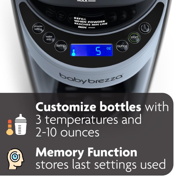 Baby Brezza New and Improved Formula Pro Advanced Formula Dispenser Machine - Automatically Mix a Warm Formula Bottle Instantly - Easily Make Bottle with Automatic Powder Blending, Slate - Image 6